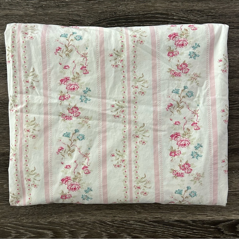 Rachel Ashwell Shabby Chic Vintage Wallpaper Twin Duvet Cover Brown Label Floral